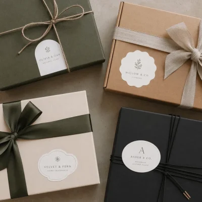 custom gift box stickers