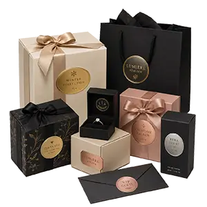 gift box promotional stickers