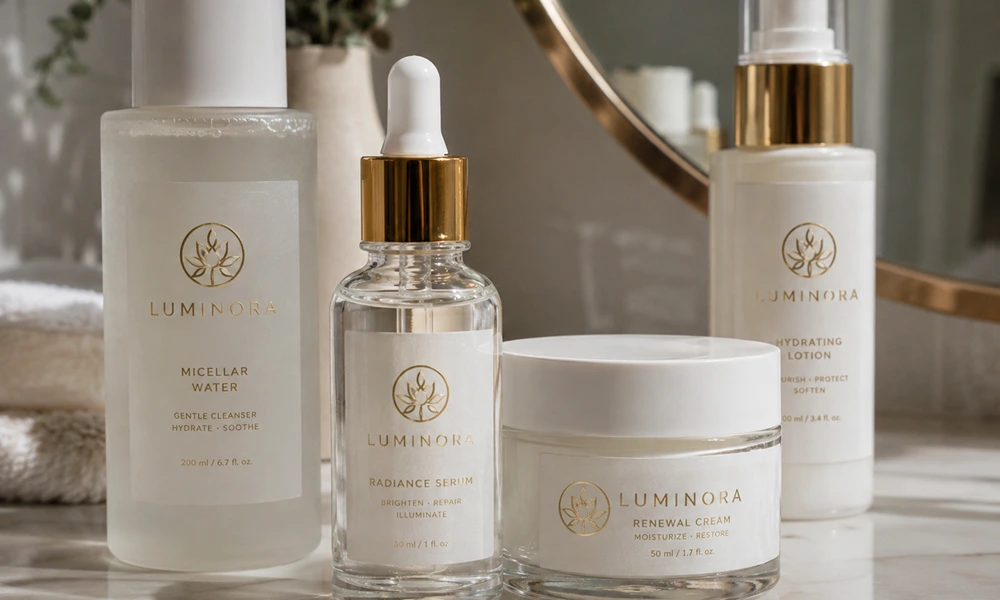 gold foil cosmetic labels