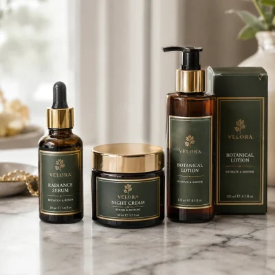 gold foil labels for cosmetic