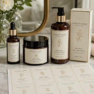 gold foil labels for skin care products