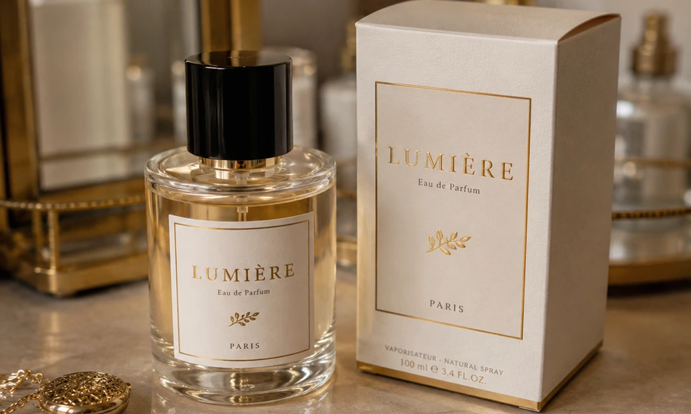 gold foil perfume labels