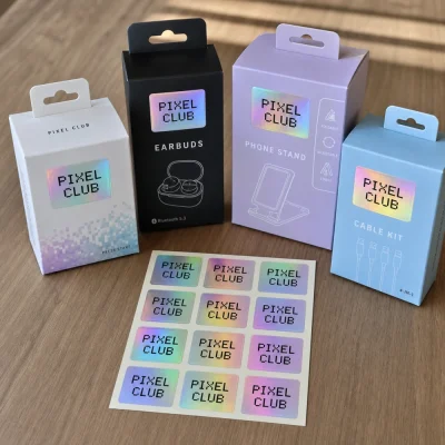 holographic vinyl labels for electronic product cardboard boxes