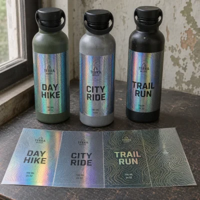 holographic vinyl labels outdoor insulated cup