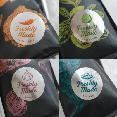 custom metalized bopp labels