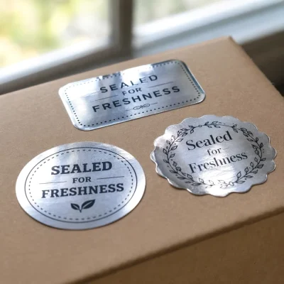custom metalized bopp stickers