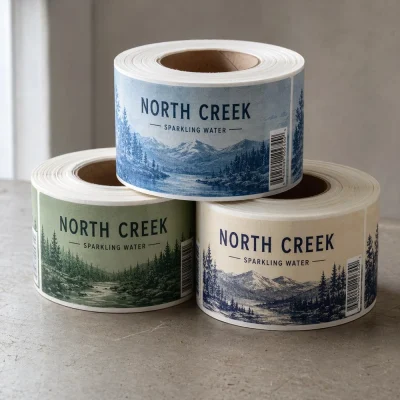 permanent adhesive roll labels