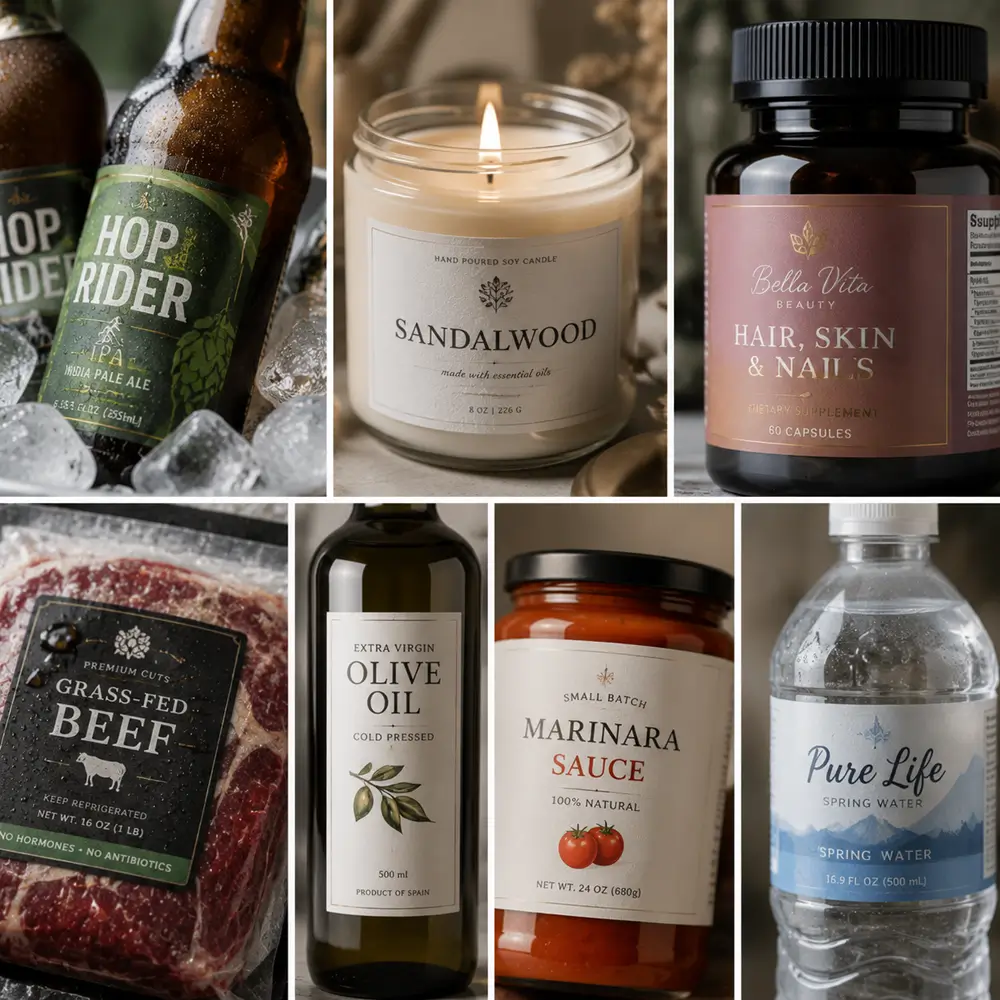product labels by industry