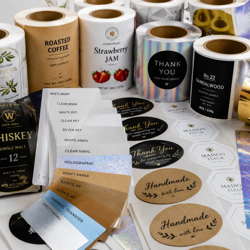 product labels by materials