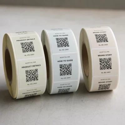 custom qr code roll labels