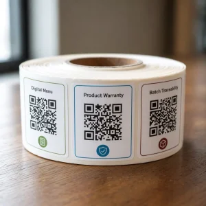 custom qr code roll labels