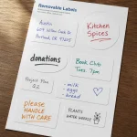 custom removable white paper labels sheet