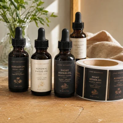 roll bopp labels for essential oil series