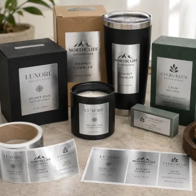 silver pet labels for packgaings