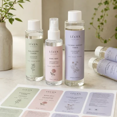 skincare sheet labels