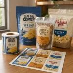 custom snack roll and sheet labels