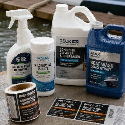 waterproof labels for chemical