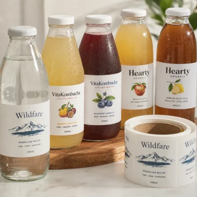 white bopp labels for beverage