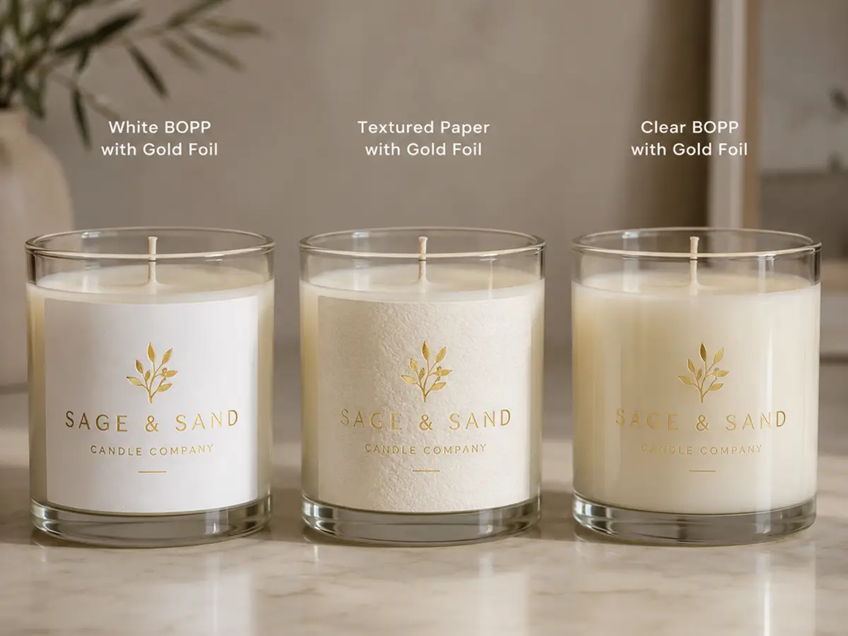 Compare White BOPP, Textured Paper, and Clear BOPP