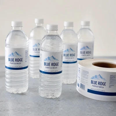 white bopp waterproof bottle labels