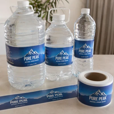 wraparound large water bottle labels