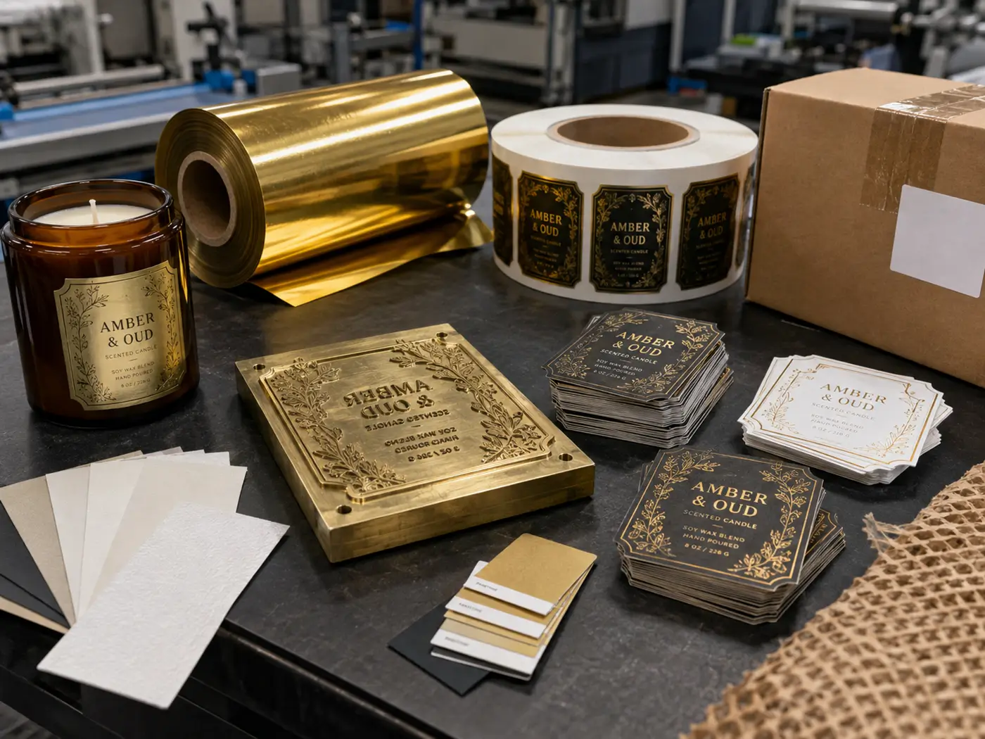Cost components of custom foil candle label production