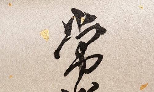 gold flecked decorative textured paper detail